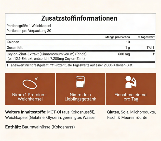 Ceylon-Zimt mit MCT-Öl